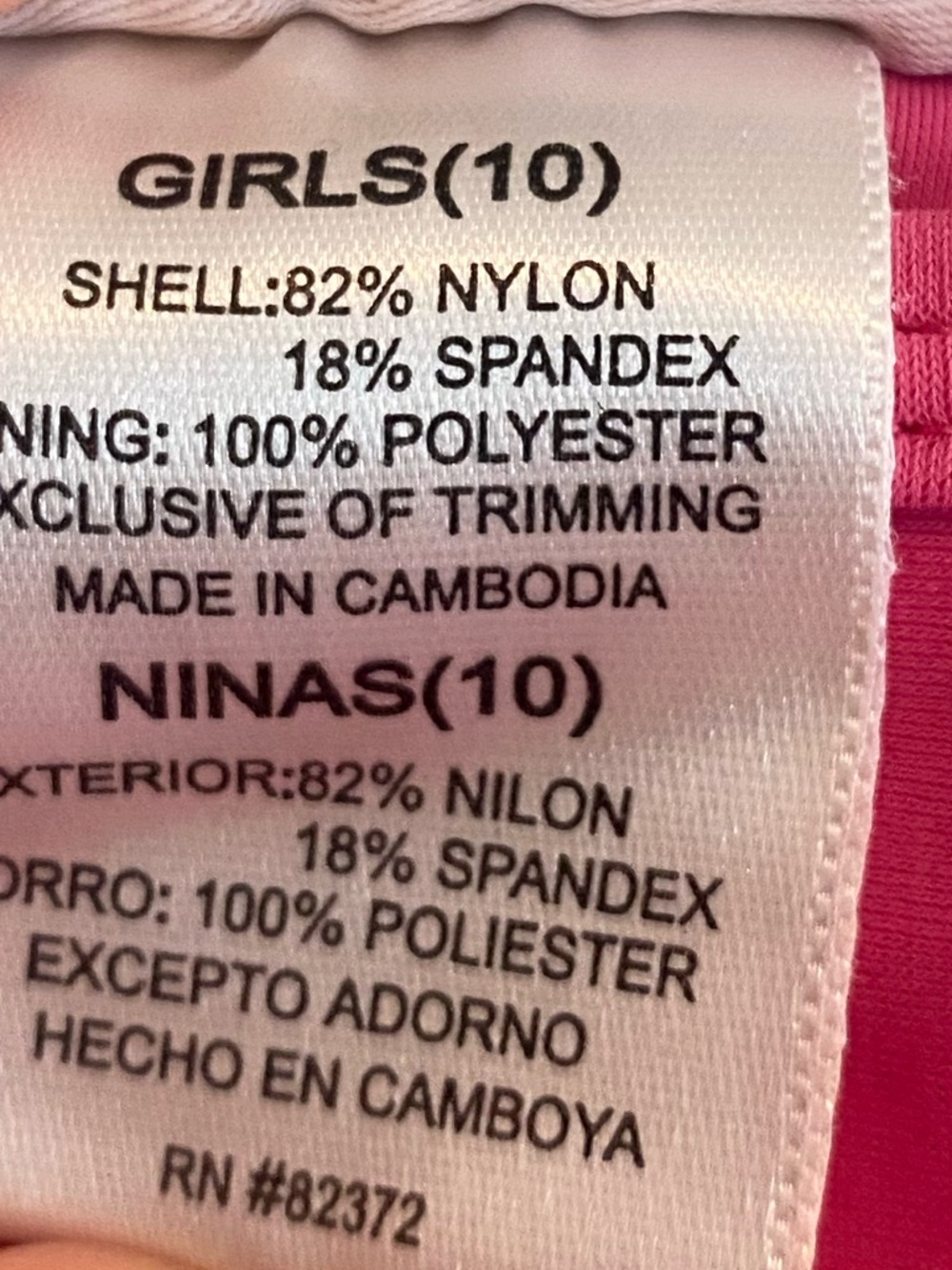 Girls Bright Pink Embroidered Two-Piece Swim Bikini Set - Picture 8 of 8